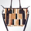 ADBG695 American Darling Hair-On Leather Tote Bag with Fringes