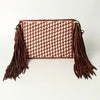 LC-ADBGK105 Envelope Style Tooled Leather Crossbody Bag - Fringe Western Purse