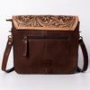ADBGD123 American Darling Hand Tooled Floral & Hair-On Cowhide Cross body Bag with Stone Accent