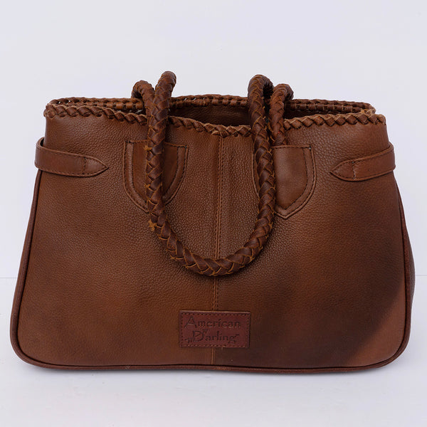 ADBGD127 American Darling Hair-On Cowhide Tote Bag with Riveted Leather & Fringes