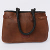 ADBGD127B American Darling Handcrafted Riveted Leather Tote Bag with Braided Handles
