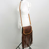 ADBGD129 American Darling Handcrafted Leather Cross body Bag with Fringes & Braided Trim