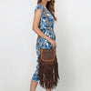 ADBGD129 American Darling Handcrafted Leather Cross body Bag with Fringes & Braided Trim