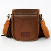 ADBGD129 American Darling Handcrafted Leather Cross body Bag with Fringes & Braided Trim