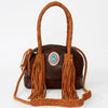 ADBGD130 American Darling Handcrafted Leather Cross body Bag with Turquoise Stone & Fringes