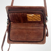 ADBG485 Southwestern Wool Organizer Bag with Leather Trim & Crossbody Strap