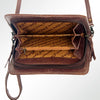 ADBG485 Southwestern Wool Organizer Bag with Leather Trim & Crossbody Strap
