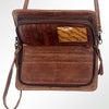 ADBG485 Southwestern Wool Organizer Bag with Leather Trim & Crossbody Strap