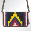 ADBG485 Southwestern Pattern Leather Crossbody Bag with Adjustable Strap