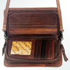 ADBG485 Southwestern Pattern Leather Crossbody Bag with Adjustable Strap