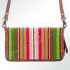 ADBG485 Southwestern Pattern Leather Crossbody Bag with Adjustable Strap