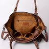 ADBG663 American Darling Hand Tooled Floral & Hair-On Cowhide Western Leather Tote Bag