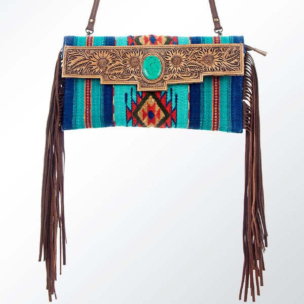 ADBG664 American Darling Hand Tooled Floral & Saddle Blanket Western Small Cross body Bag