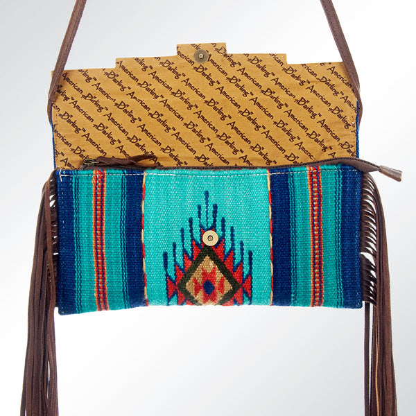 ADBG664 American Darling Hand Tooled Floral & Saddle Blanket Western Small Cross body Bag