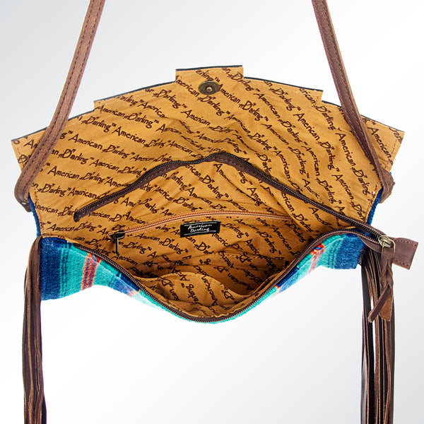 ADBG664 American Darling Hand Tooled Floral & Saddle Blanket Western Small Cross body Bag