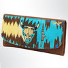 ADBGM112 Hand-Painted Leather Wallet Clutch - Western Design by American Darling