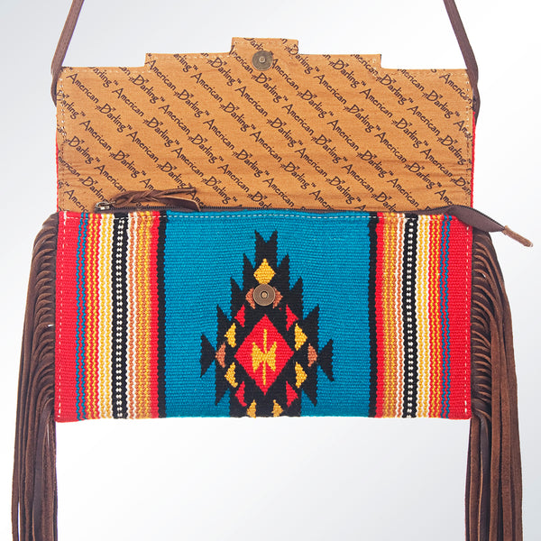 ADBG664 American Darling Hand Tooled Floral & Saddle Blanket Western Small Cross body Bag