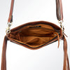 ADBGA154 American Darling Floral Carved Tooled Genuine Leather Large Cross body Bag