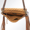 ADBGA157 American Darling Hand Tooled Buck Stitched Genuine Leather Small Cross body Bag