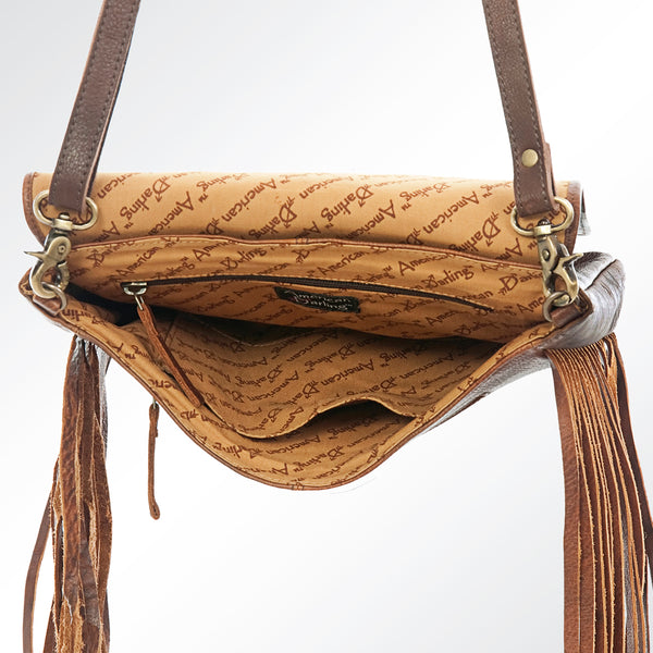 ADBGA157 American Darling Hand Tooled Buck Stitched Genuine Leather Small Cross body Bag