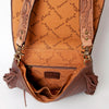 ADBGA158 American Darling Hand Tooled Floral Carved Genuine Leather Cross body Bag