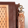 ADBGA158 American Darling Hand Tooled Floral Carved Genuine Leather Cross body Bag