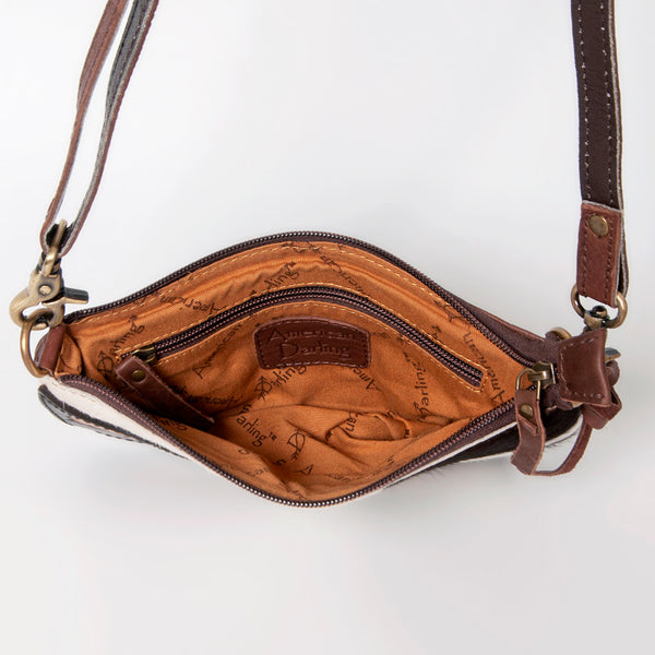 ADBGA160 American Darling Hair-On Cowhide & Tooled Leather Small Cross body Bag