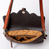 ADBGA162 American Darling Hand Tooled Floral Carved Genuine Leather Messenger Bag