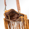 ADBGA165 American Darling Hand Tooled Floral Carved Suede Leather Large Cross body Bag
