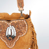 ADBGA165 American Darling Hand Tooled Floral Carved Suede Leather Large Cross body Bag