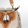 ADBGA166 American Darling Hand Tooled Floral Carved Genuine Suede Leather Large Cross body Bag