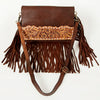 ADBGA167 American Darling Hand Tooled Floral Carved Genuine Leather Large Cross body Bag