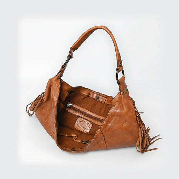 SWC127 Signature Side-Fringe Hobo Bag
