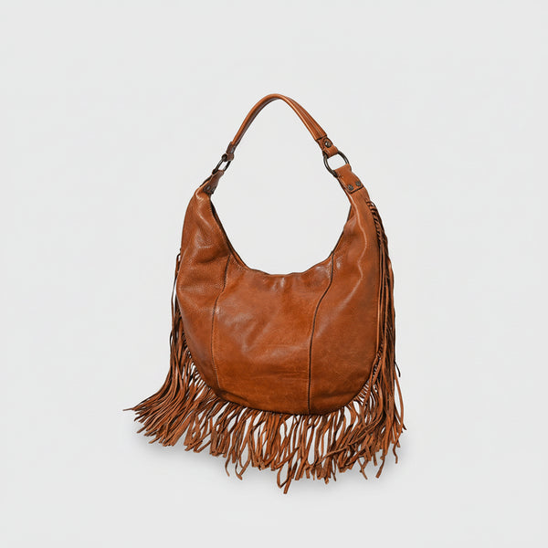 SWC127 Signature Side-Fringe Hobo Bag