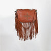 SWC128 Modern Rivet-Fringe Shoulder Bag