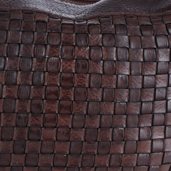SWC129 Modern Weave-Pattern Shoulder Bag