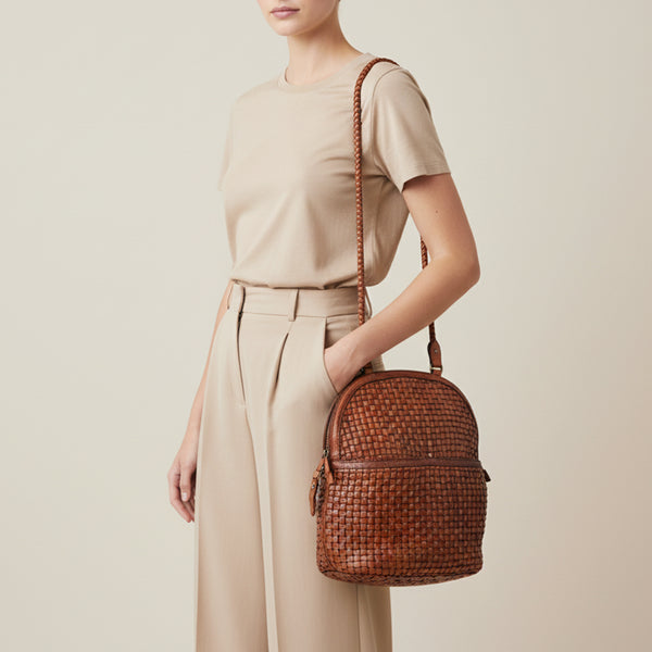 SWC130 Modern Weave-Pattern Shoulder Bag