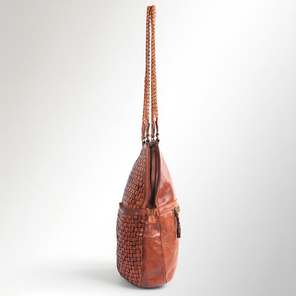 SWC130 Modern Weave-Pattern Shoulder Bag