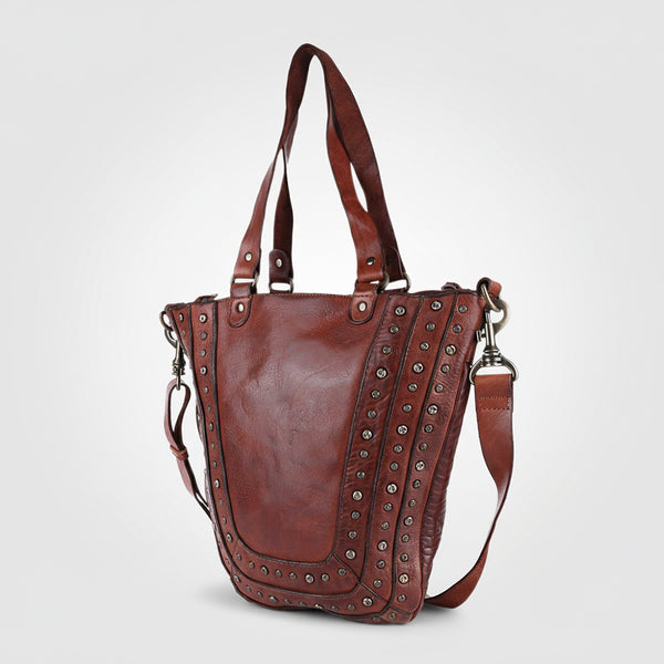 SWC134 Heritage Rivet Panel Tote Bag