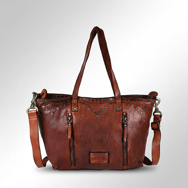 SWC135 The Meridian Studded Carryall Tote Bag