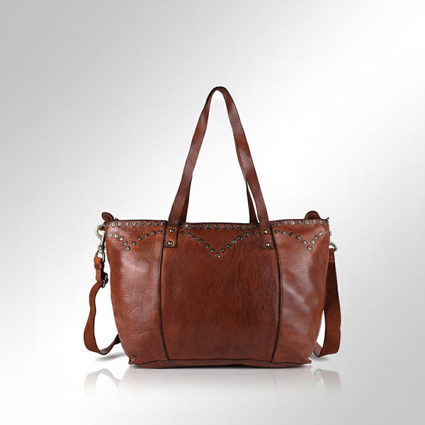 SWC135 The Meridian Studded Carryall Tote Bag