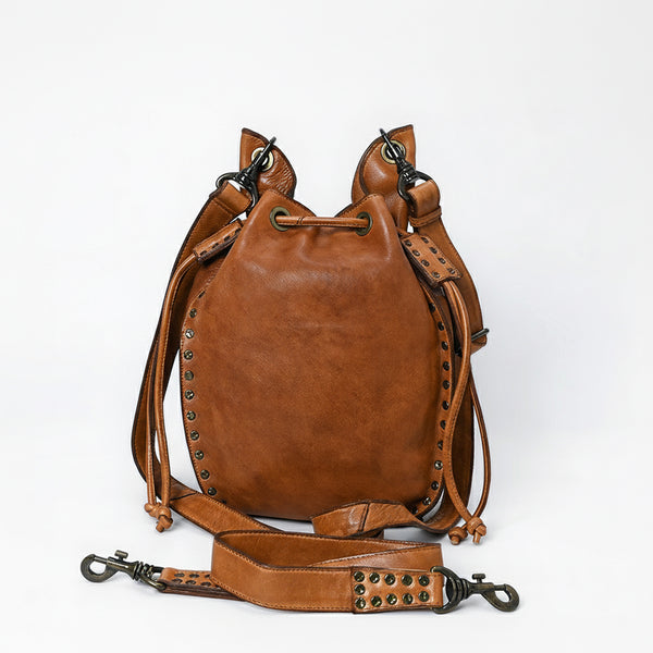 SWC137 The Rivet Drawstring Bucket Bag