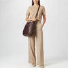 SWC142 Signature Riveted Leather Shoulder Bag