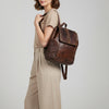 SWC145 Signature Riveted Leather Backpack
