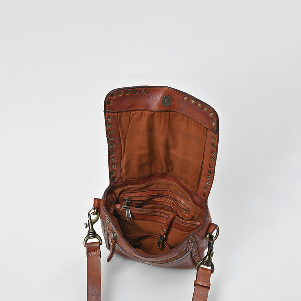 SWC149 Studded Leather Crossbody Bag