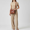 SWC153 Studded Leather Crossbody Bag