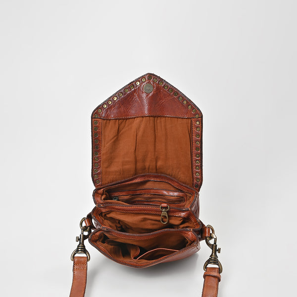 SWC153 Studded Leather Crossbody Bag