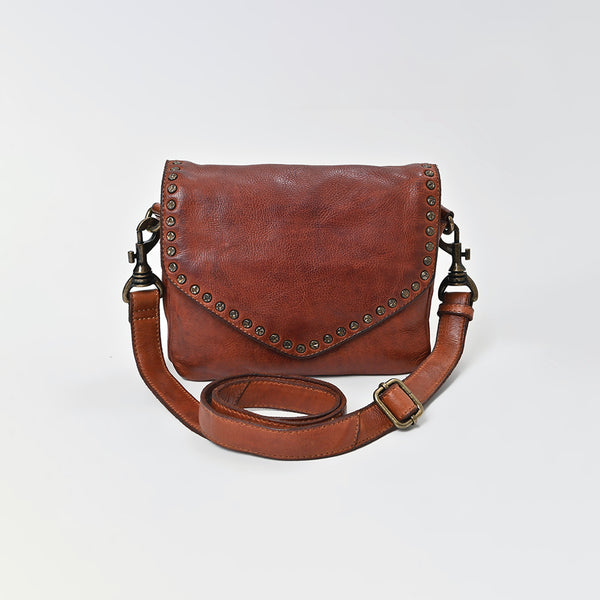 SWC153 Studded Leather Crossbody Bag