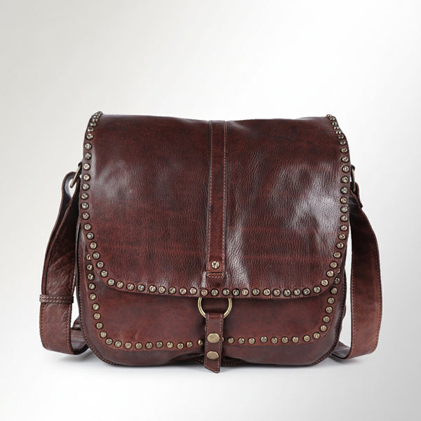 SWC157 Vintage-Inspired Studded Crossbody
