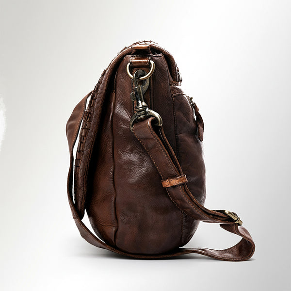 SWC160 Decorative Woven Leather Crossbody